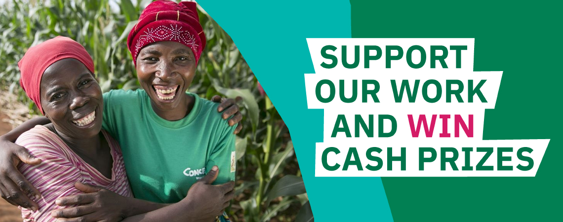 Support our work and win cash prizes